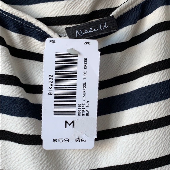 BNWT Noble U striped strapless party dress - Picture 3 of 4